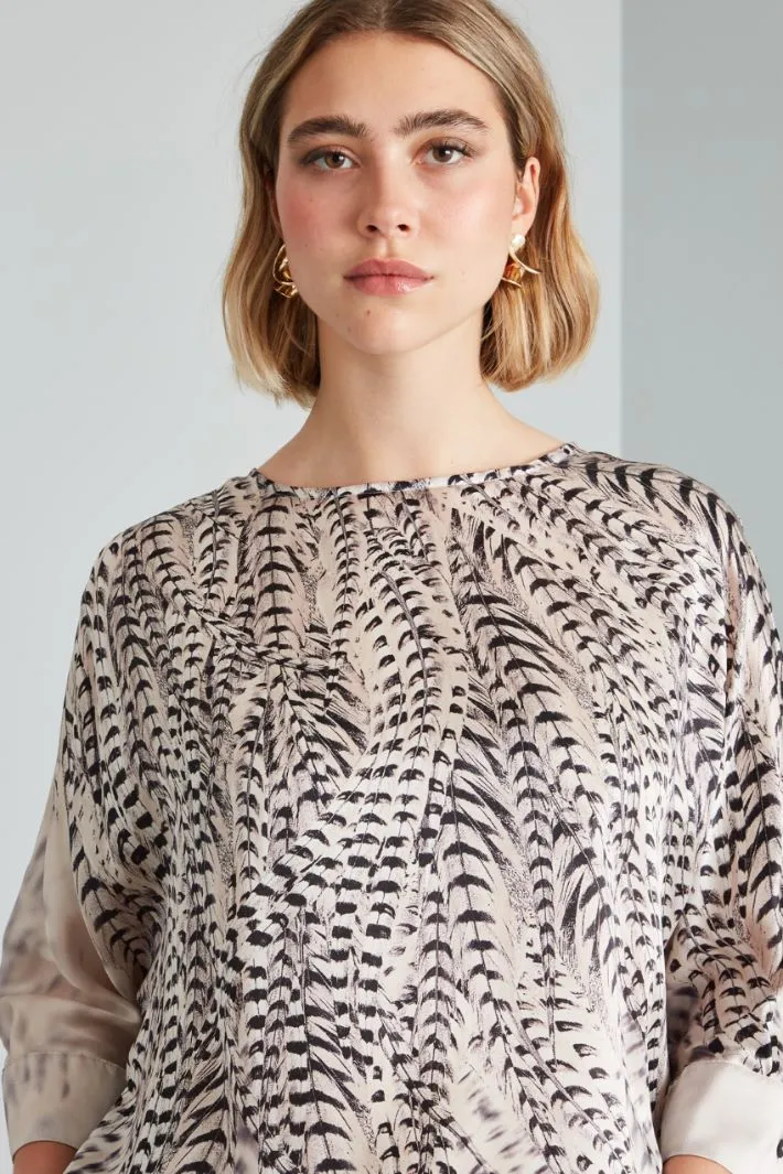 Blusa con maniche a kimono