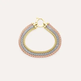 Bracciale Catena Golden Lover Oro Tricolore 750/1000 19 cm 1338235