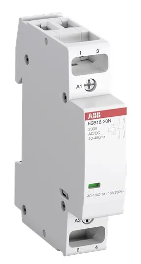 Contattore ABB, serie ESB, 2 poli, 1 NO + 1 NC, 20 A, 4,6 kW, bobina 400 V c.a.
