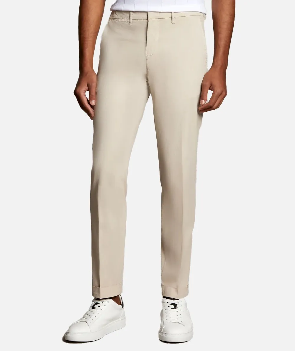 FAY--Pantalone Capri con risvolto