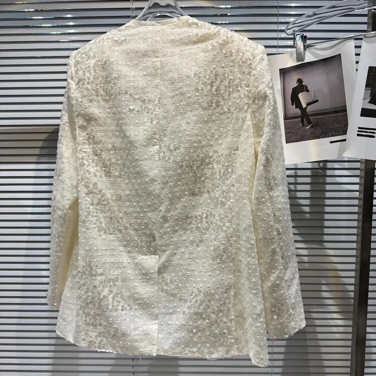 Giacca blazer con paillettes a maniche lunghe con scollo a V da donna della più recente giacca da stilista del 2023 di High Stre