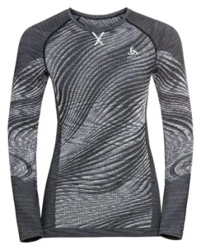 Maglia a manica lunga Odlo Blackcomb Eco Donna Nero Grigio