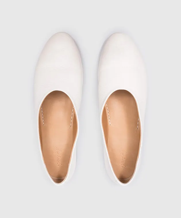 Marsell Ballerine Coltellaccio in pelle bianca MW2105188