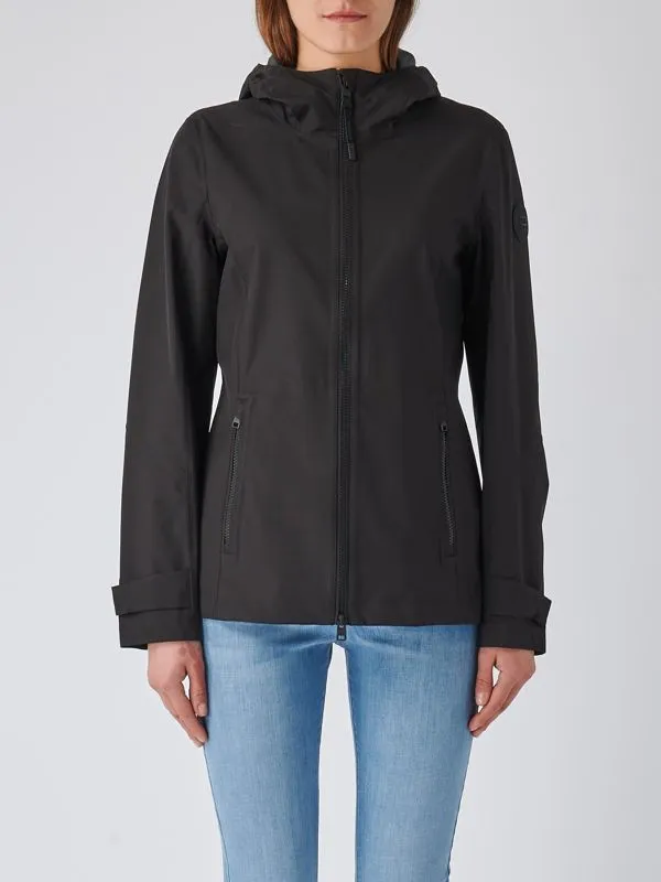 Parka donna Woolrich Leavitt in tessuto tecnico Nero
