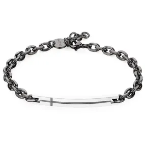 SAGAPO Bracciale sagapò proud in acciaio nero e centrale 